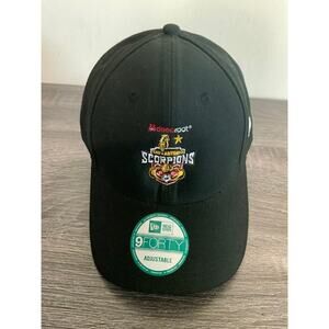 Deep Root San Antonio Scorpions New Era Black Strapback One Size Cap USED